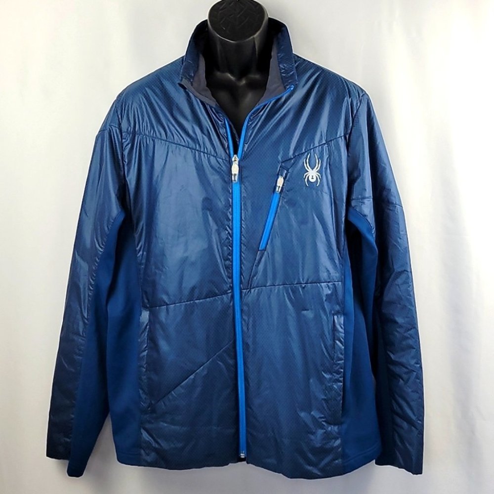 Spyder Lightweight Insulated Full Zip Jacket Blue Size XL